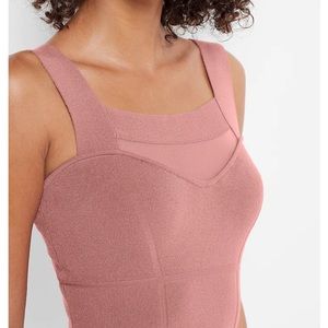 Body Contour Mesh Corset Cropped Sweater Tank
